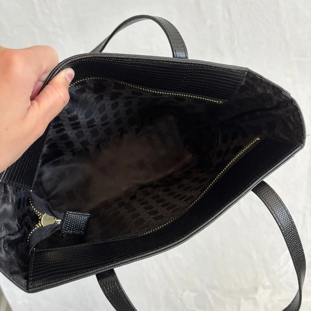 Ted Baker Black leather pebble‎ Textured Delma shopper Tote Bag